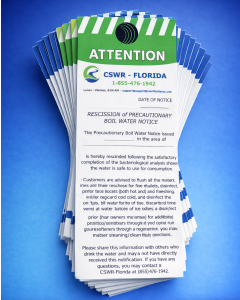 CSWR Florida Boil Order Door Hangers - Rescission of Precautionary